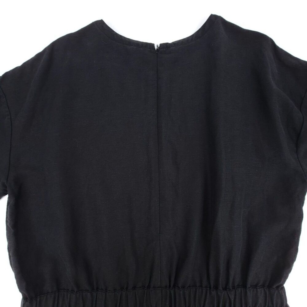 NEW Eileen Fisher Woman Tencel & Organic Linen Slub Jumpsuit Wide Leg Black 1X - Picture 8 of 11